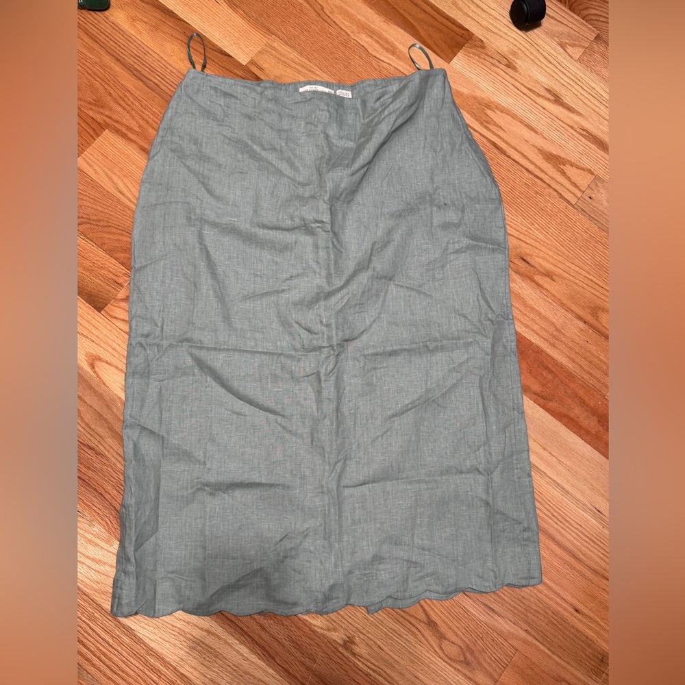 Abercrombie & Fitch Sage Green Midi Skirt
